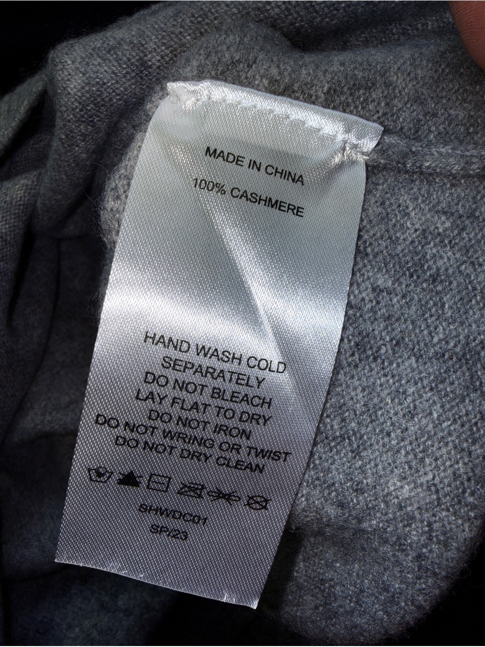 Quince Light Gray Cashmere  V-Neck Collared Women's Sweater - Picture 4 of 7